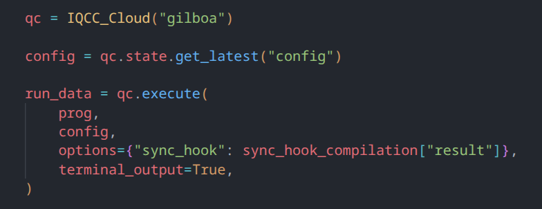 Example of cloud SDK interface