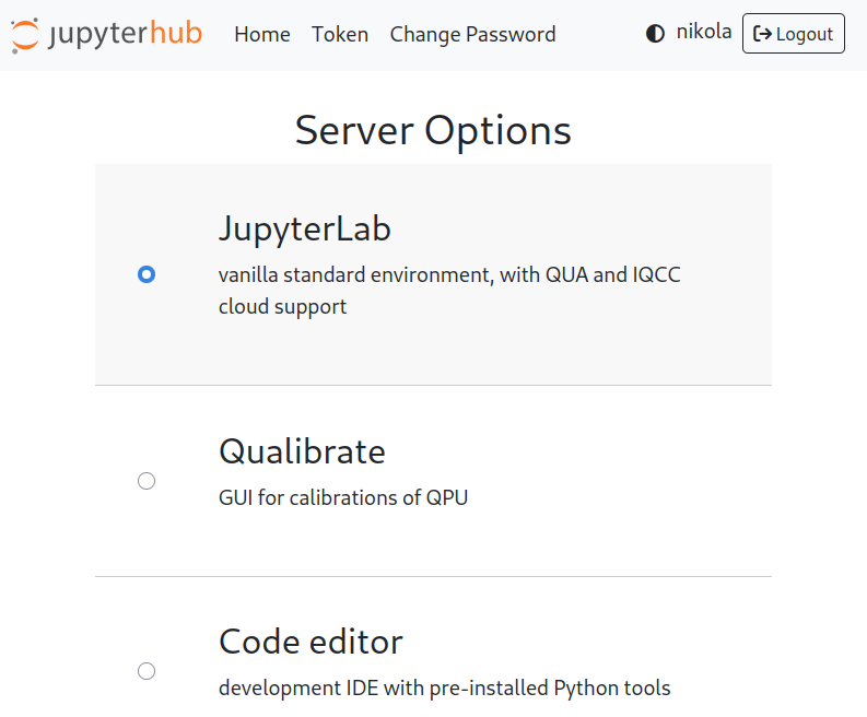 Hub environment selection